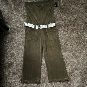 Sweet Dreams Velour Jumpsuit Green